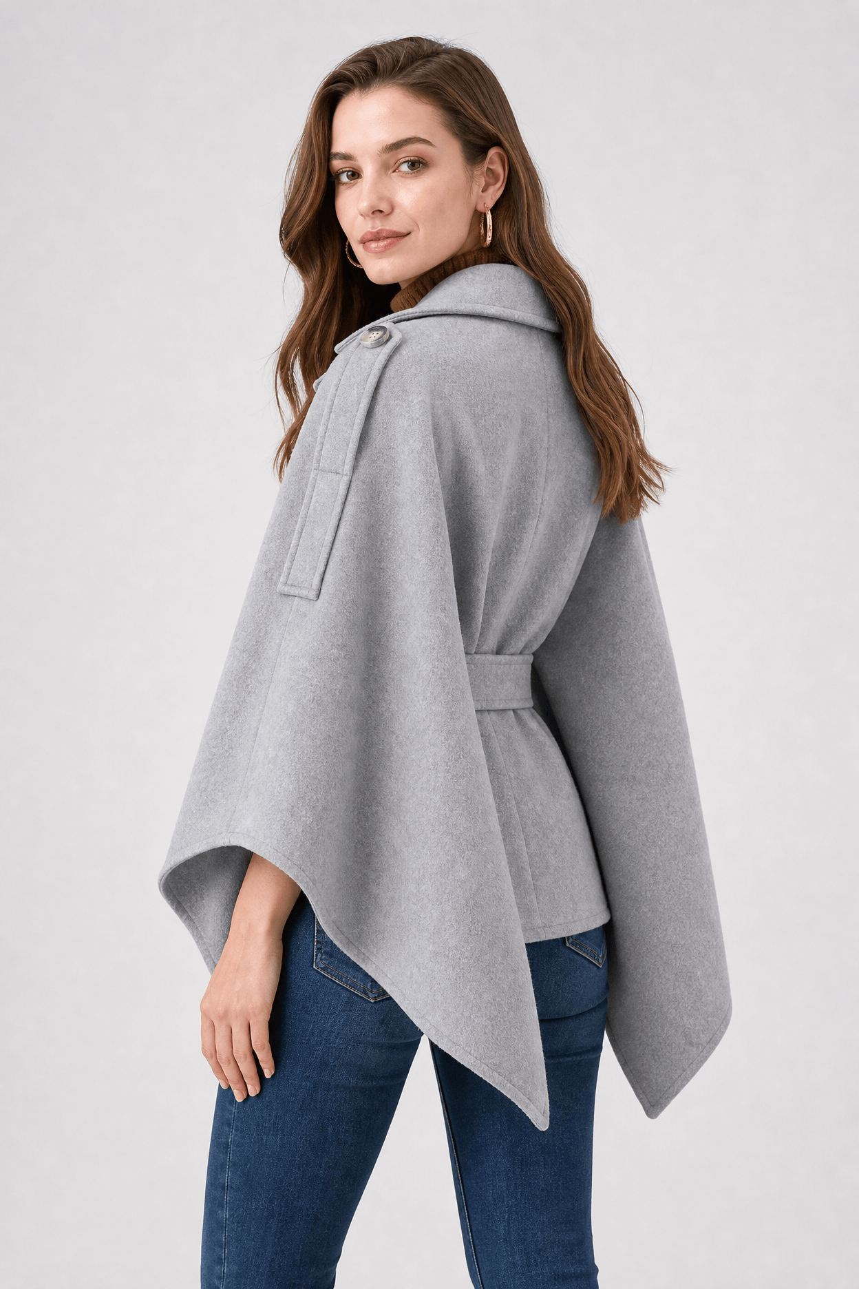 Cape Femme Manteau en Laine