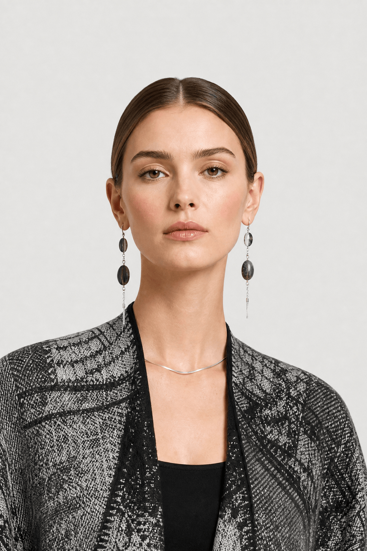 Cape Châle Femme Gris
