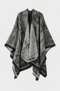 Cape Châle Femme Gris