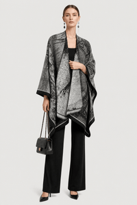Cape Châle Femme Gris
