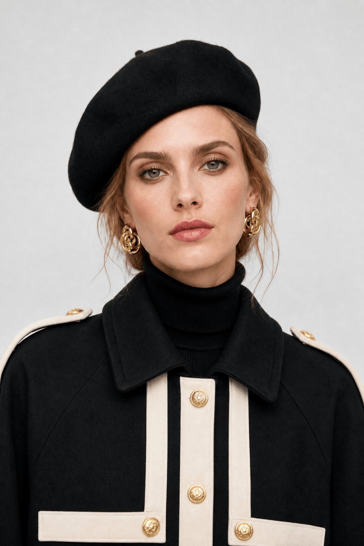 Cape Femme Boutons Dorés