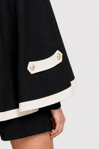 Cape Femme Boutons Dorés