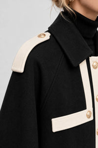 Cape Femme Boutons Dorés