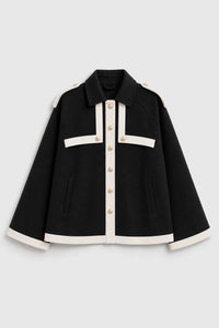 Cape Femme Boutons Dorés