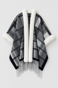 Cape Femme Cachemire Fourrure
