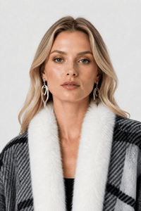Cape Femme Cachemire Fourrure