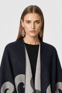 Cape Femme Hiver Bleu Marine