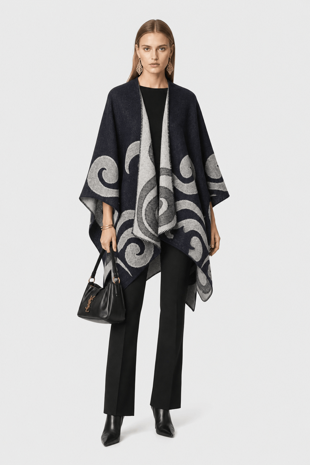 Cape Femme Hiver Bleu Marine