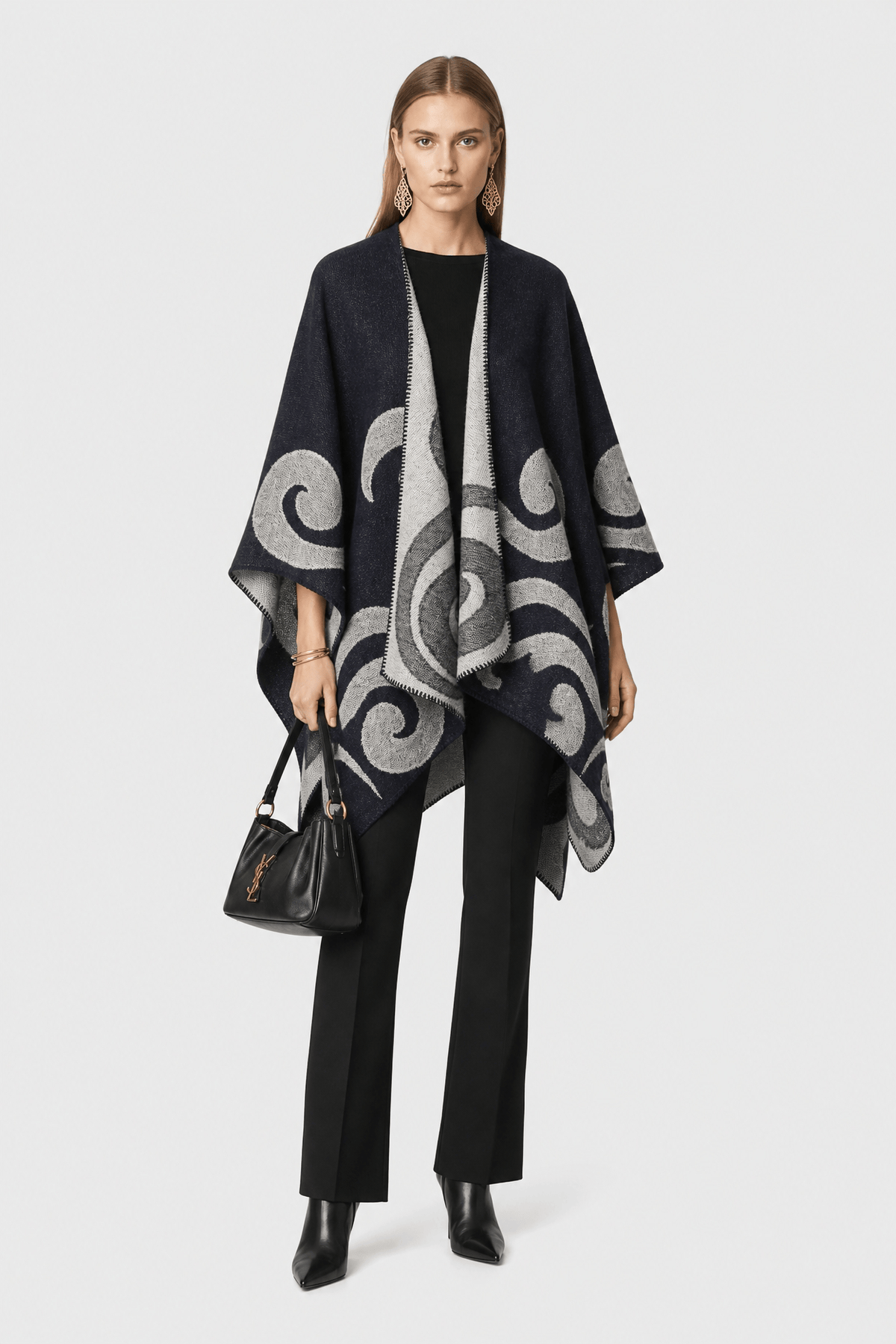 Cape Femme Hiver Bleu Marine
