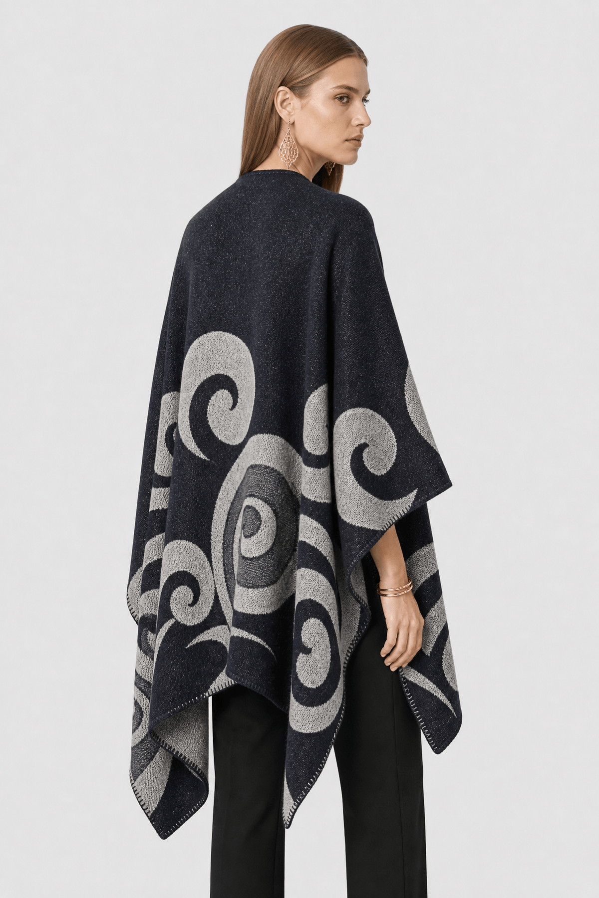 Cape Femme Hiver Bleu Marine