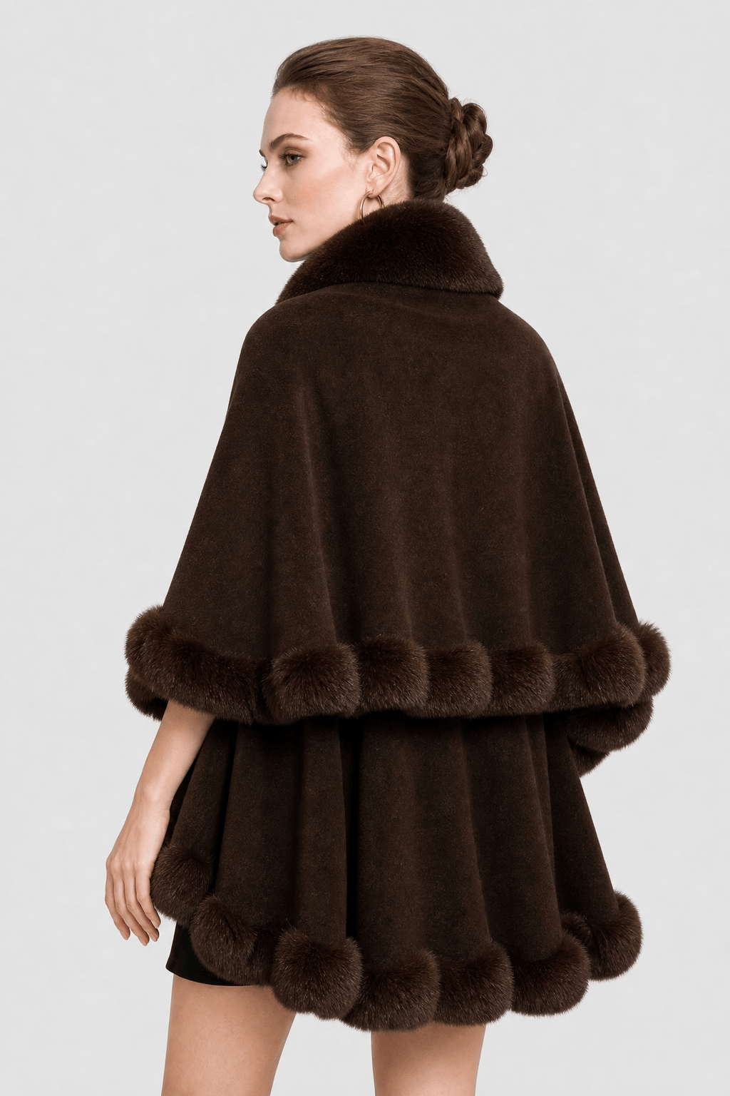 Cape Femme Hiver Fourrure