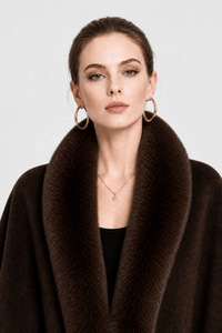 Cape Femme Hiver Fourrure