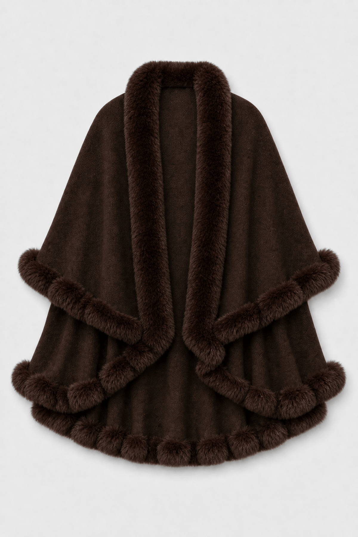 Cape Femme Hiver Fourrure