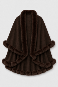 Cape Femme Hiver Fourrure