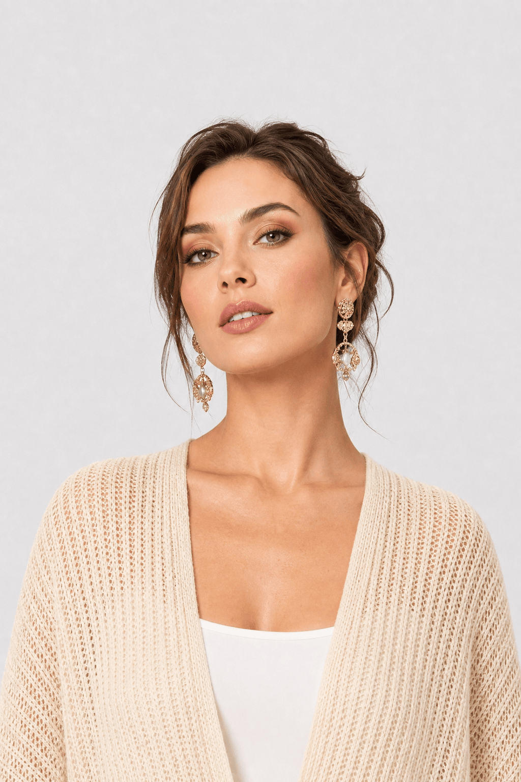 Cape Femme Laine Tricotée