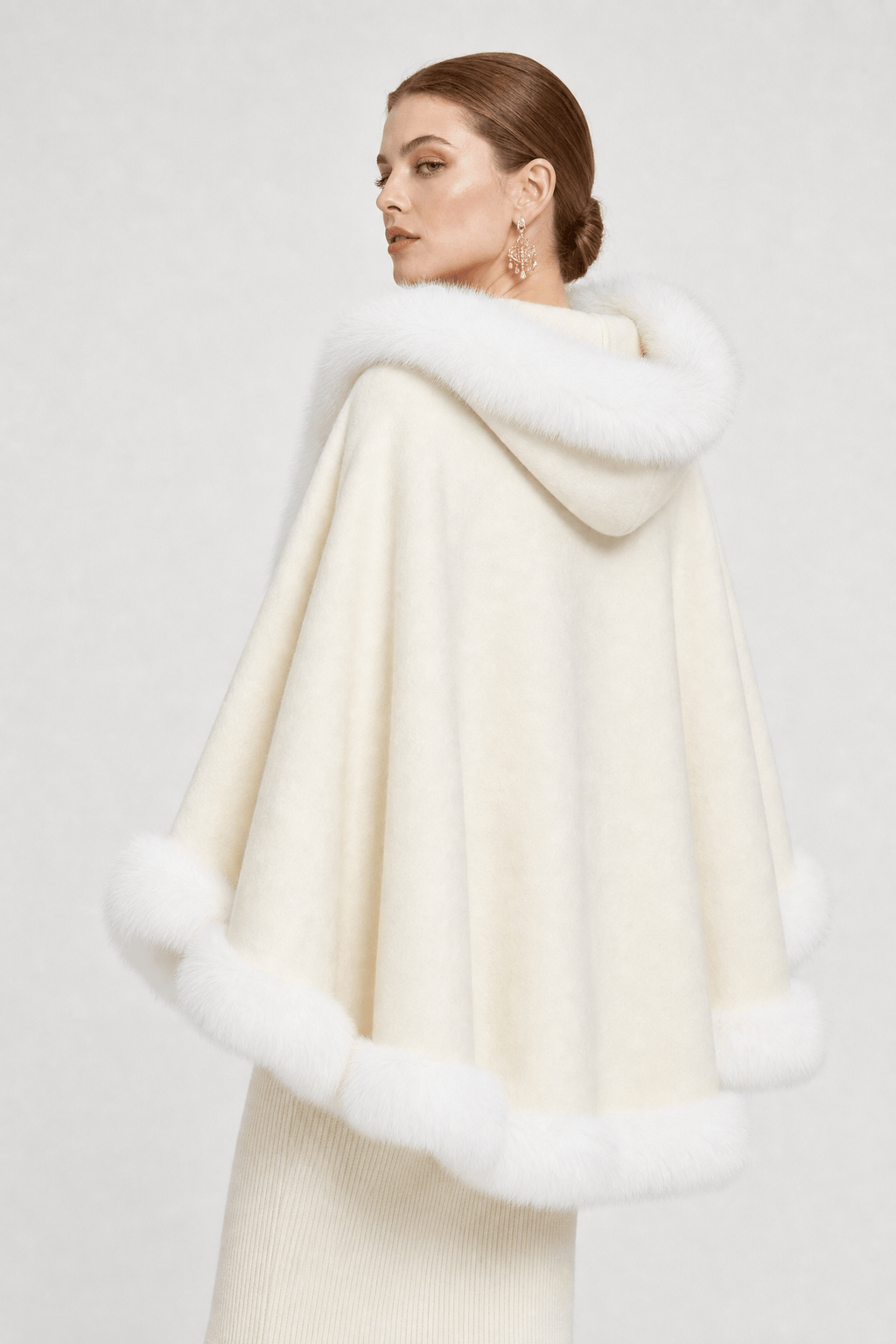 Cape Femme Manteau à Capuche