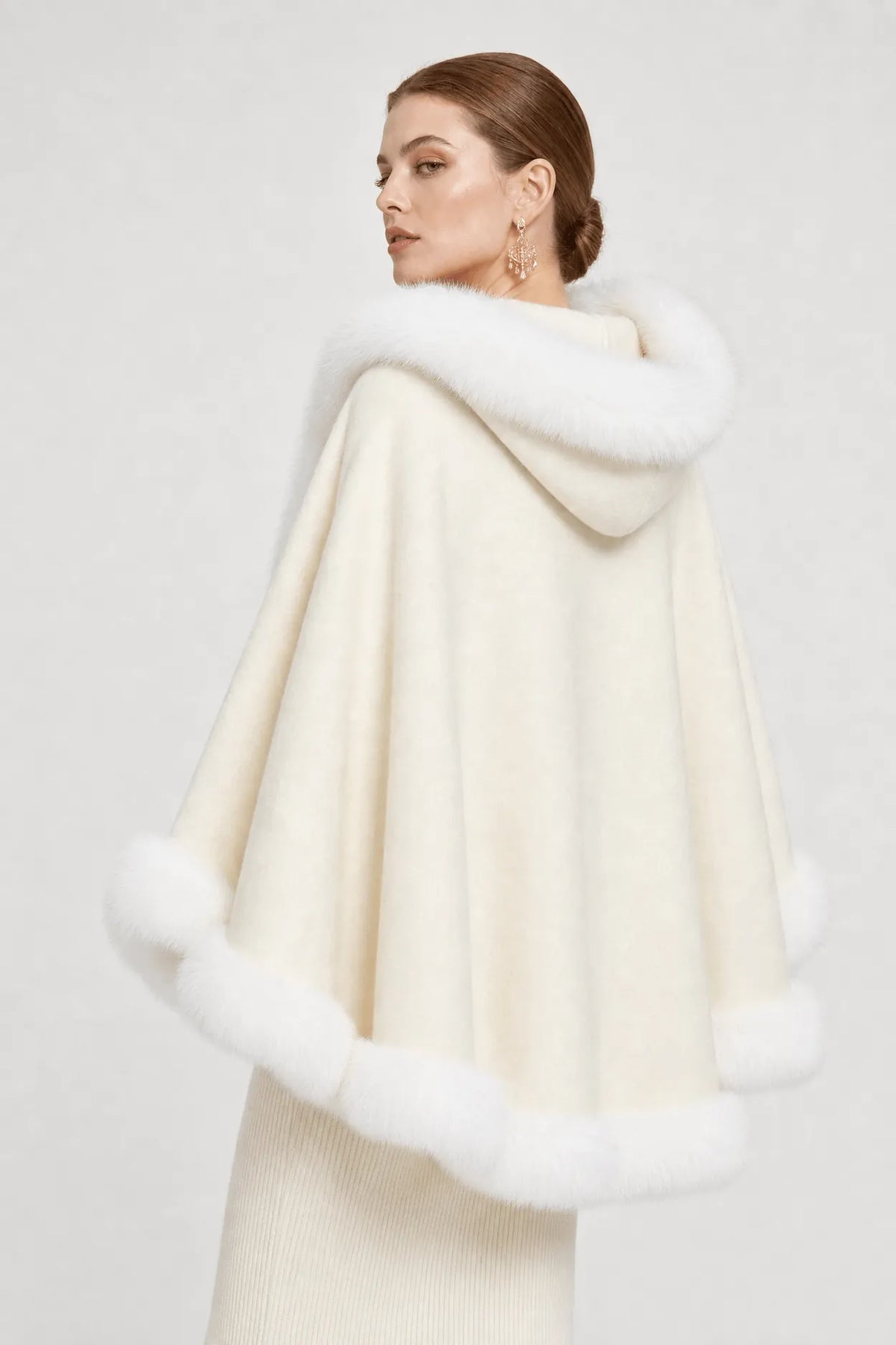 Cape Femme Manteau à Capuche