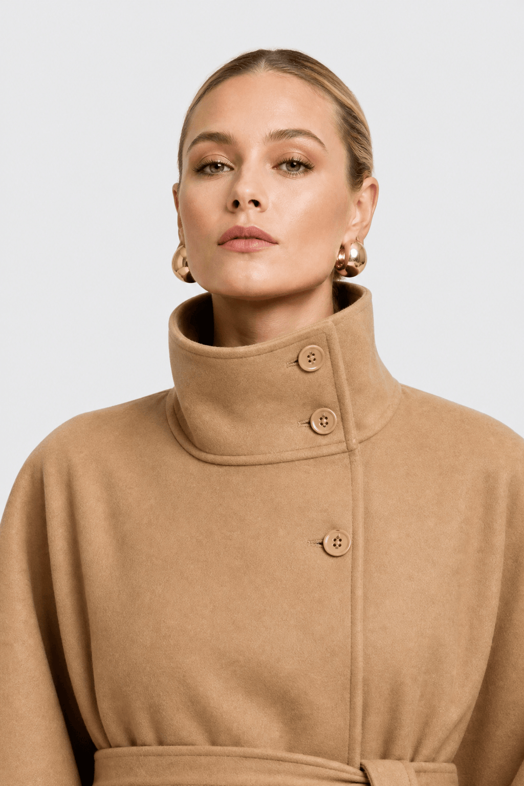 Cape Femme Manteau Boutonnée