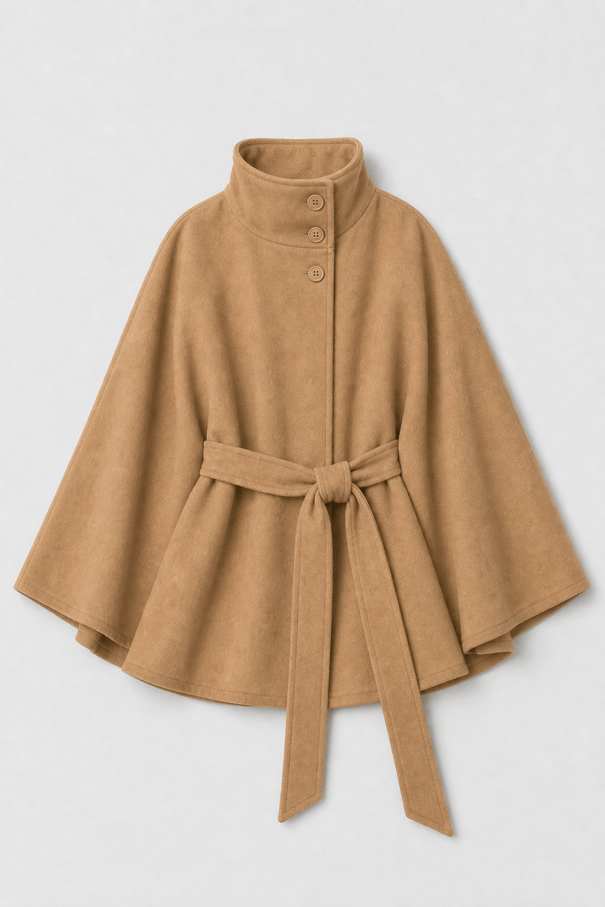 Cape Femme Manteau Boutonnée