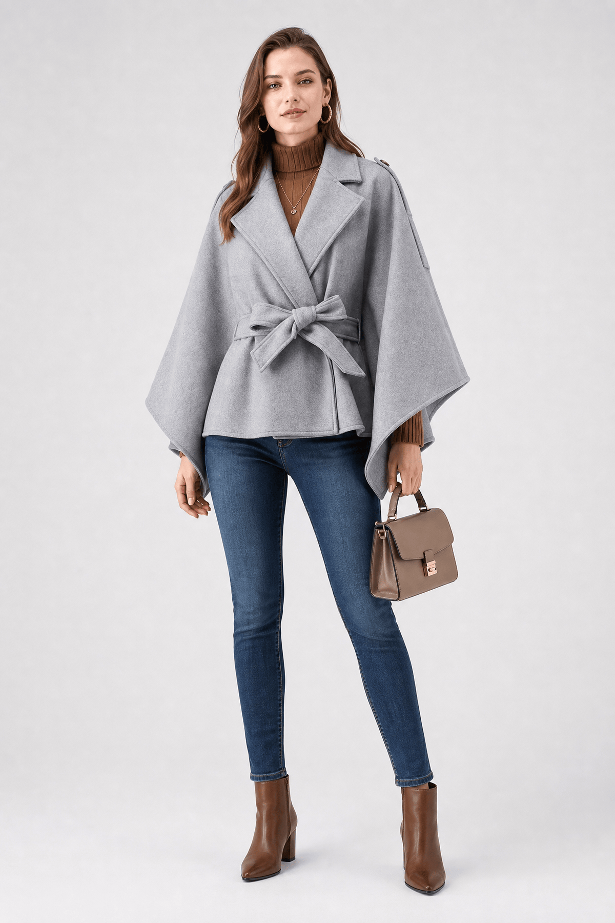 Cape Femme Manteau en Laine