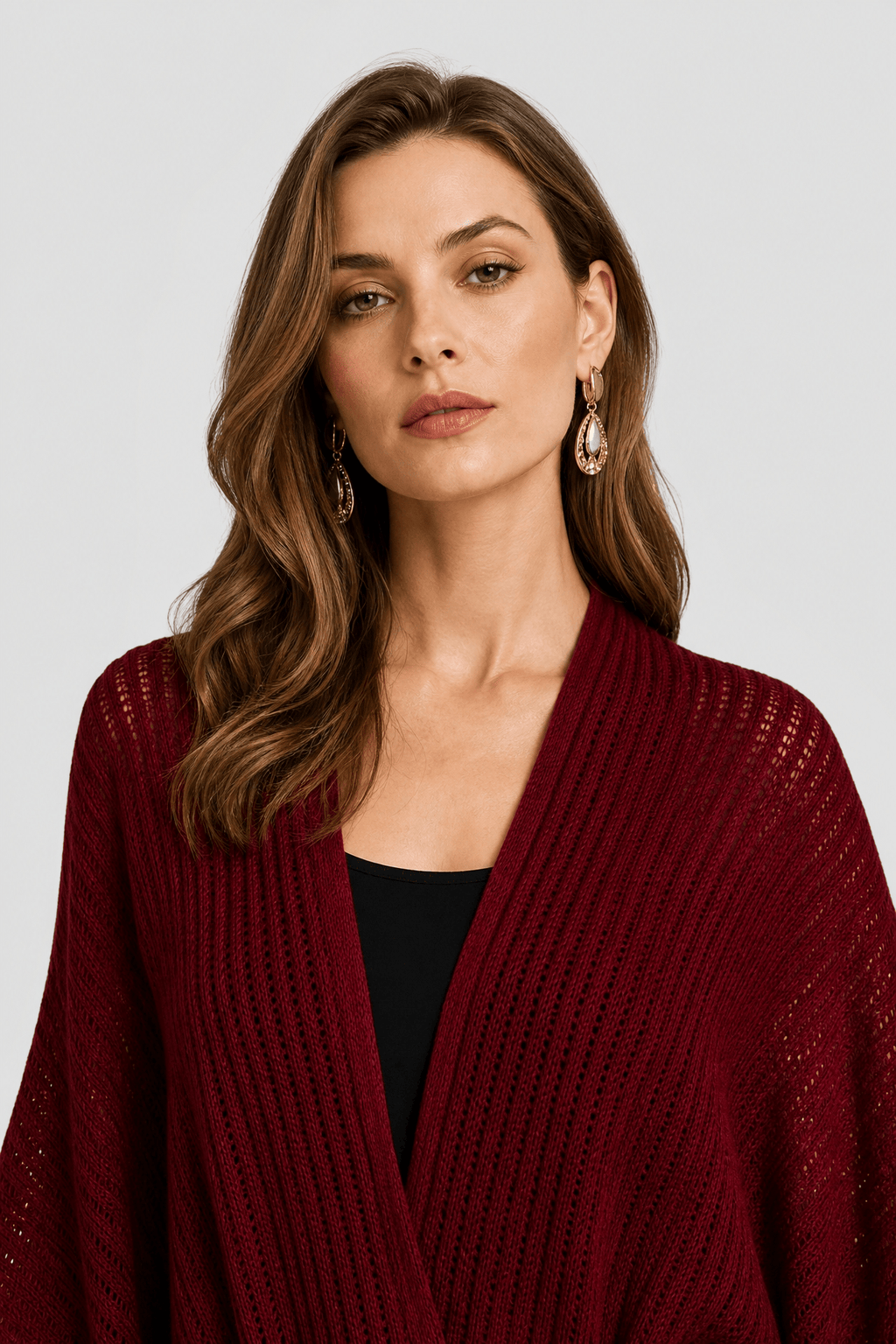 Cape Femme Rouge Bordeaux
