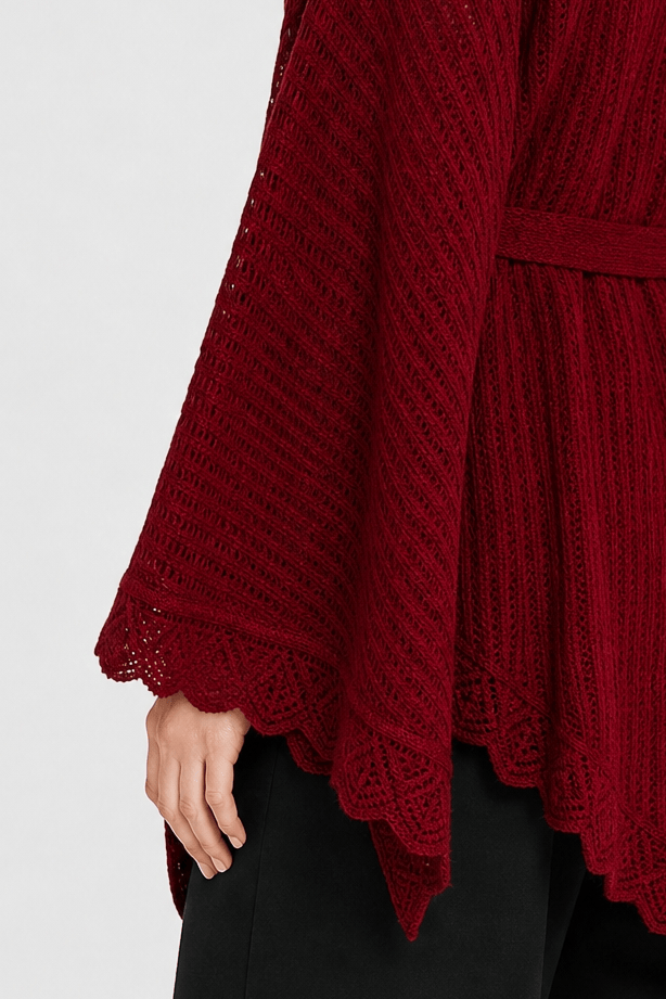 Cape Femme Rouge Bordeaux