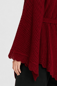 Cape Femme Rouge Bordeaux