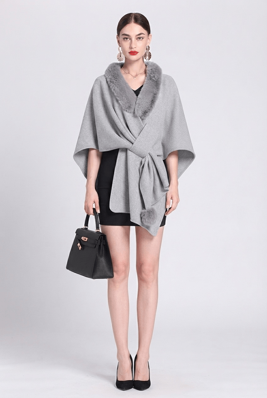 Cape Laine Femme Fourrure