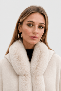 Cape Longue d'Hiver Femme Fourrure