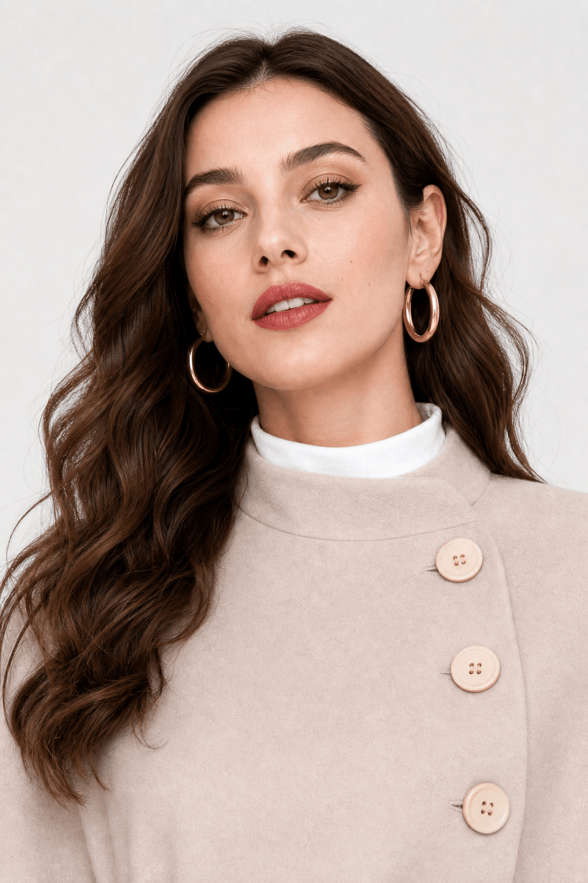 Cape Manteau Femme avec Ceinture