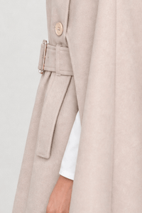 Cape Manteau Femme avec Ceinture