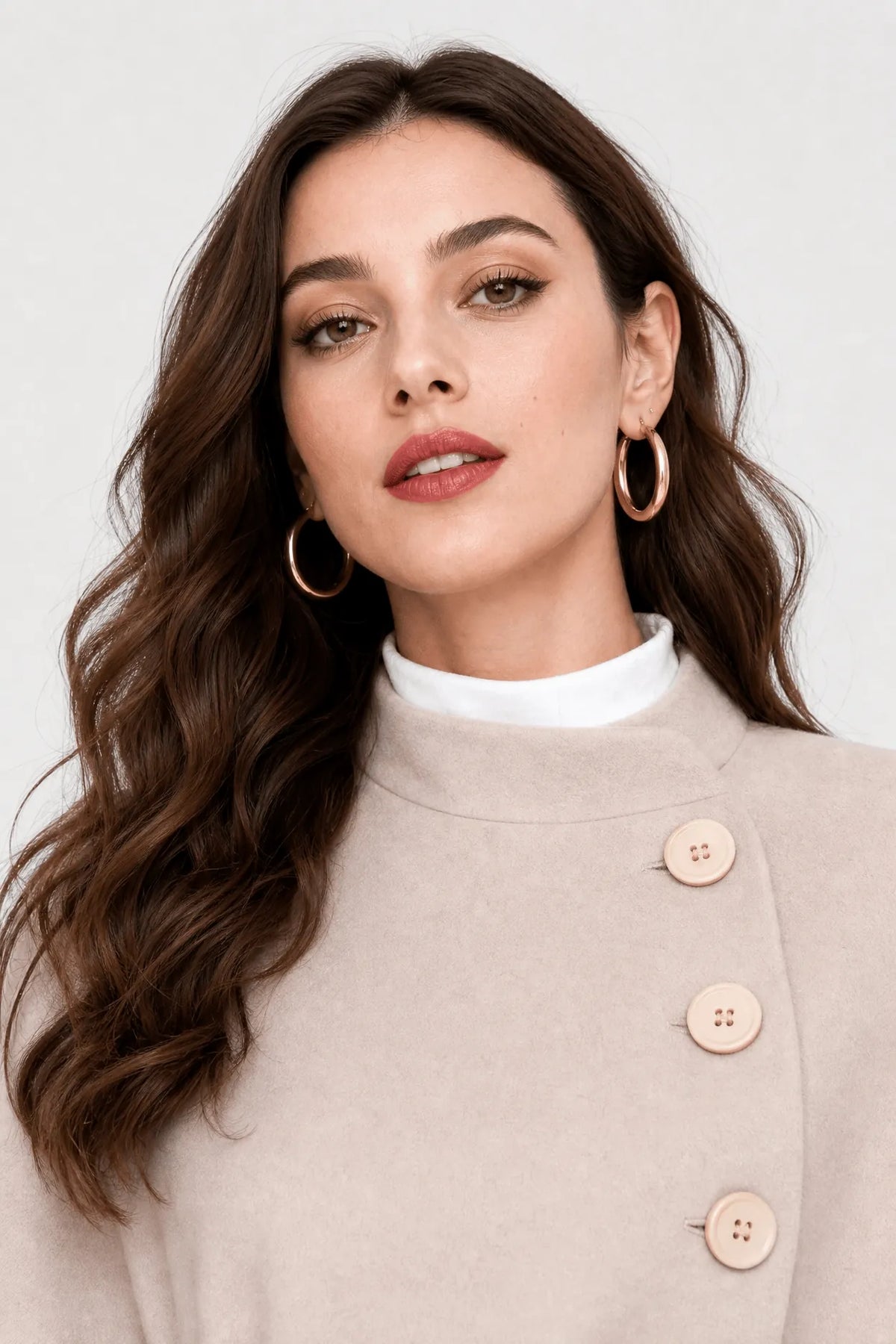 Cape Manteau Femme avec Ceinture