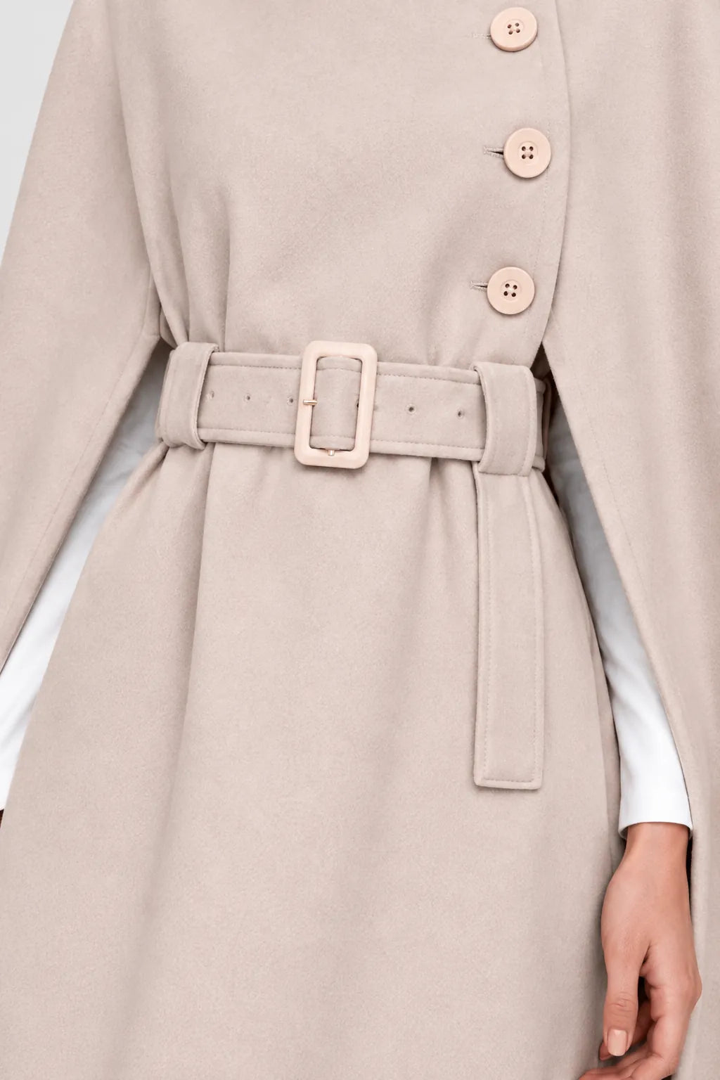 Cape Manteau Femme avec Ceinture