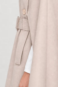 Cape Manteau Femme avec Ceinture