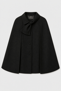 Cape Noire Femme Laine