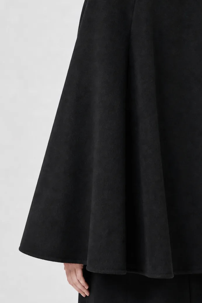 Cape Noire Femme Laine