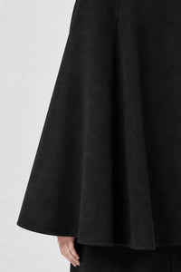 Cape Noire Femme Laine