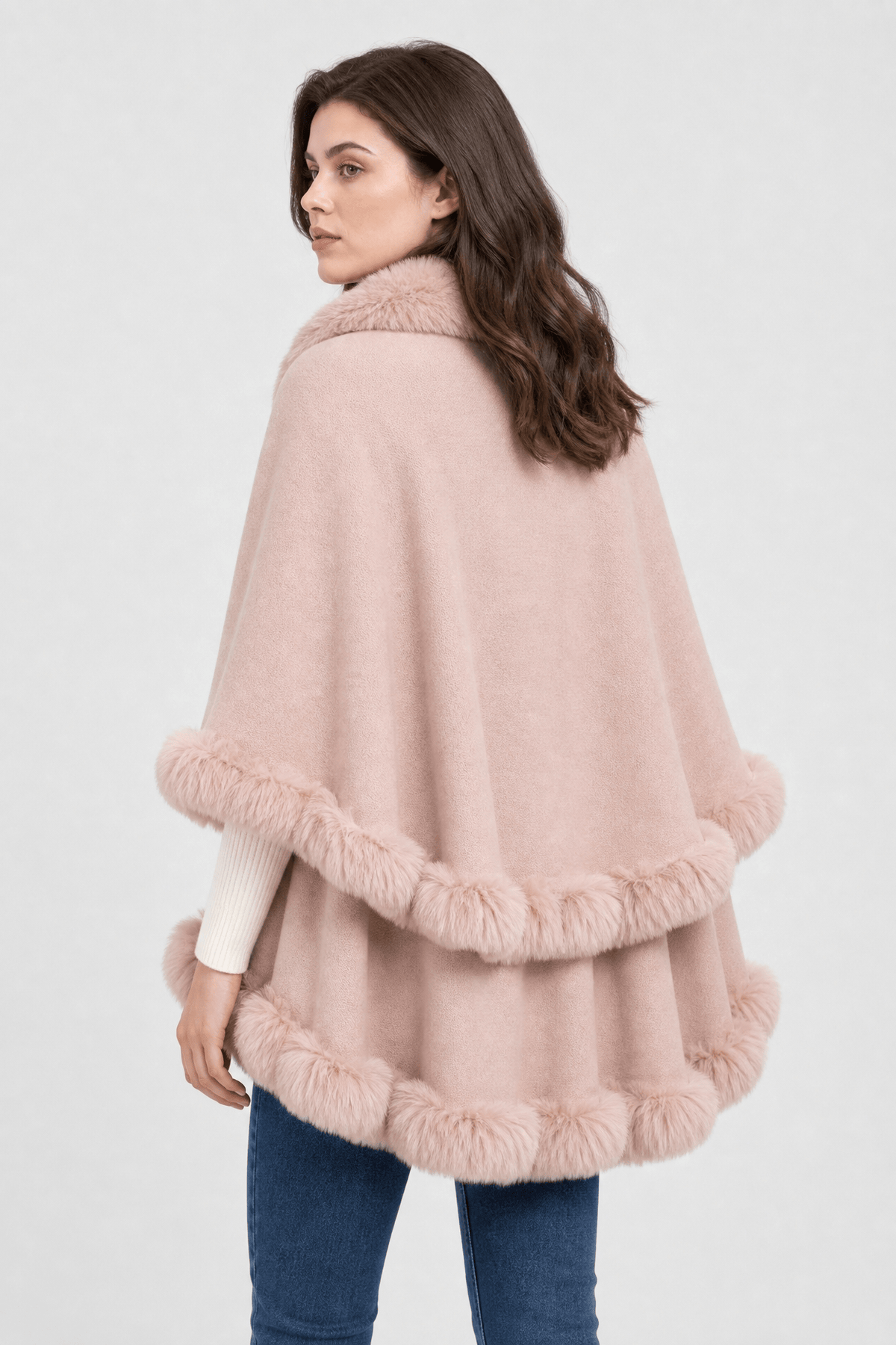 Cape Polaire Femme Rose