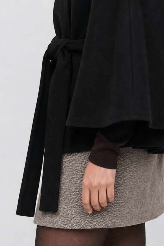 Cape Veste Femme Noire