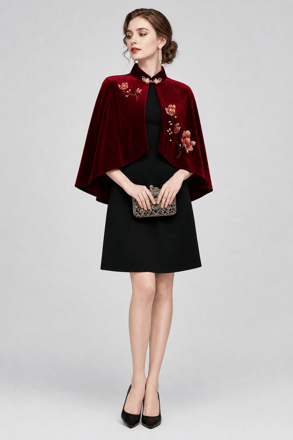 Cape Veste Femme rouge