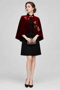 Cape Veste Femme rouge