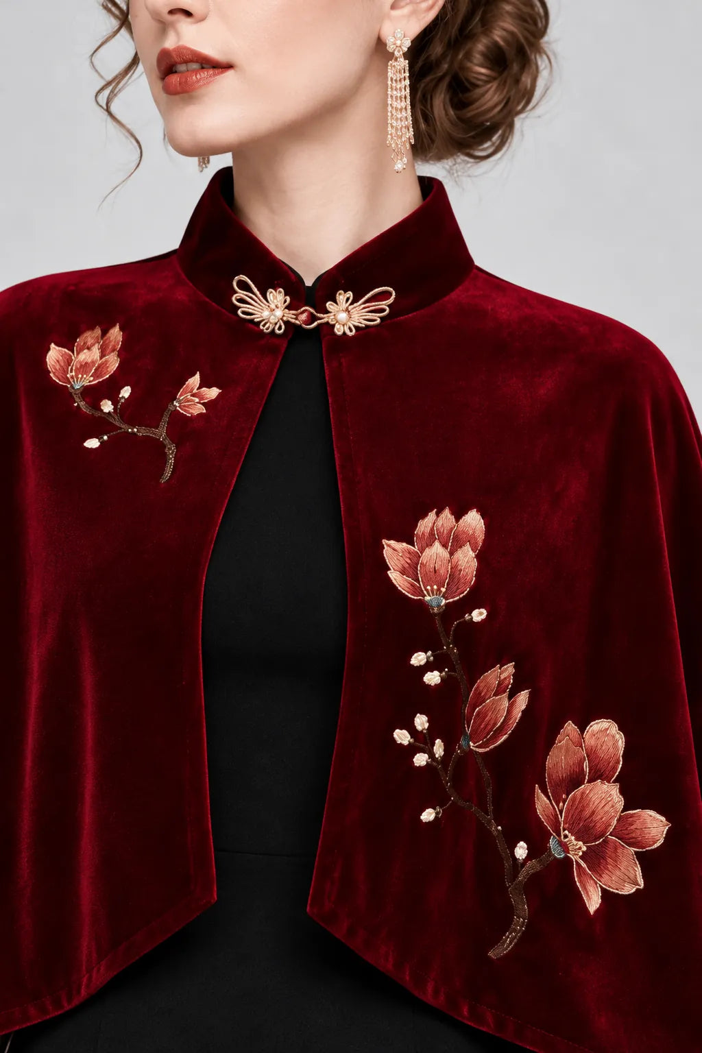 Cape Veste Femme rouge