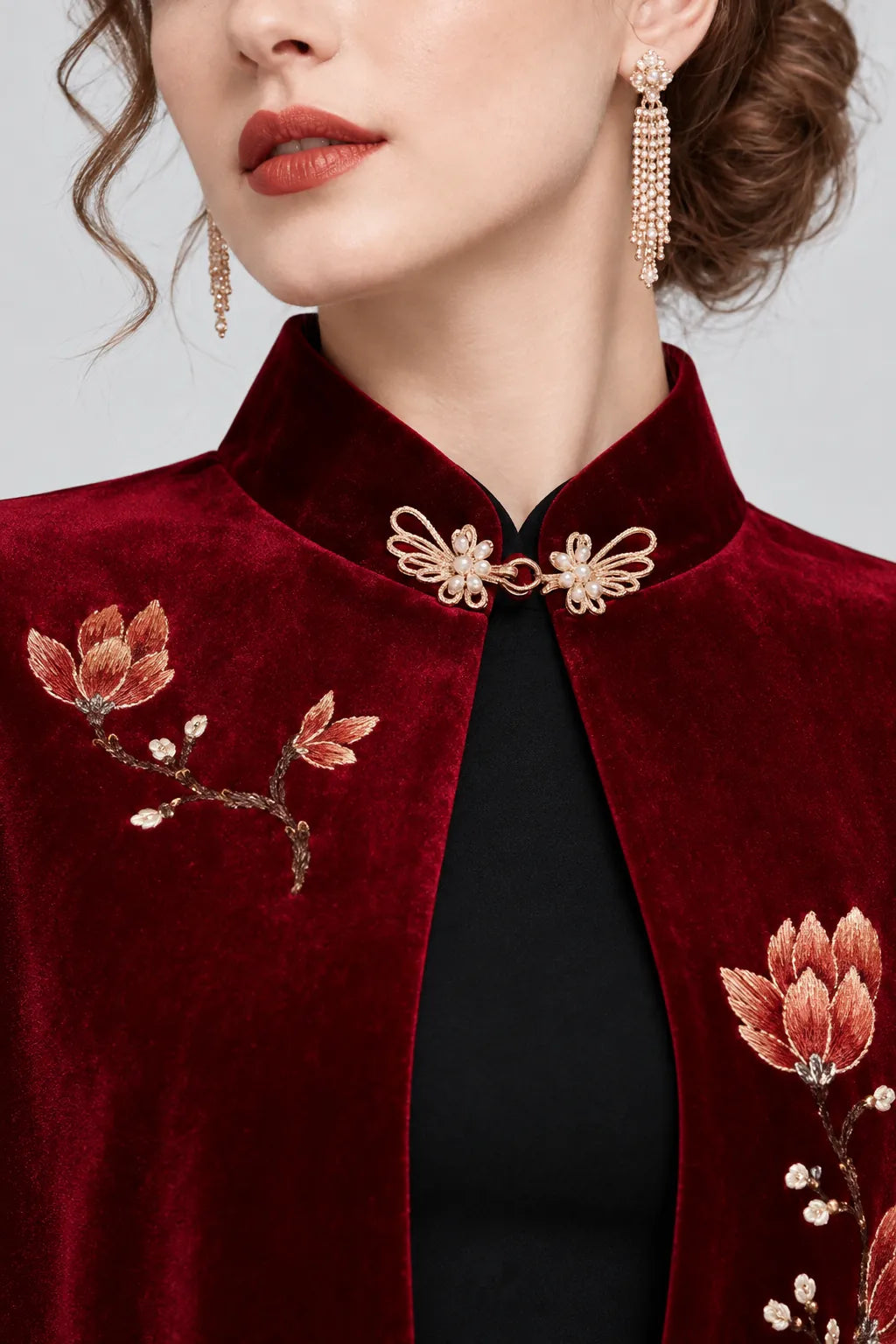 Cape Veste Femme rouge