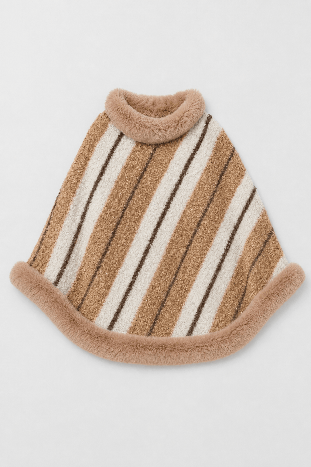Poncho à Rayures pour Femme
