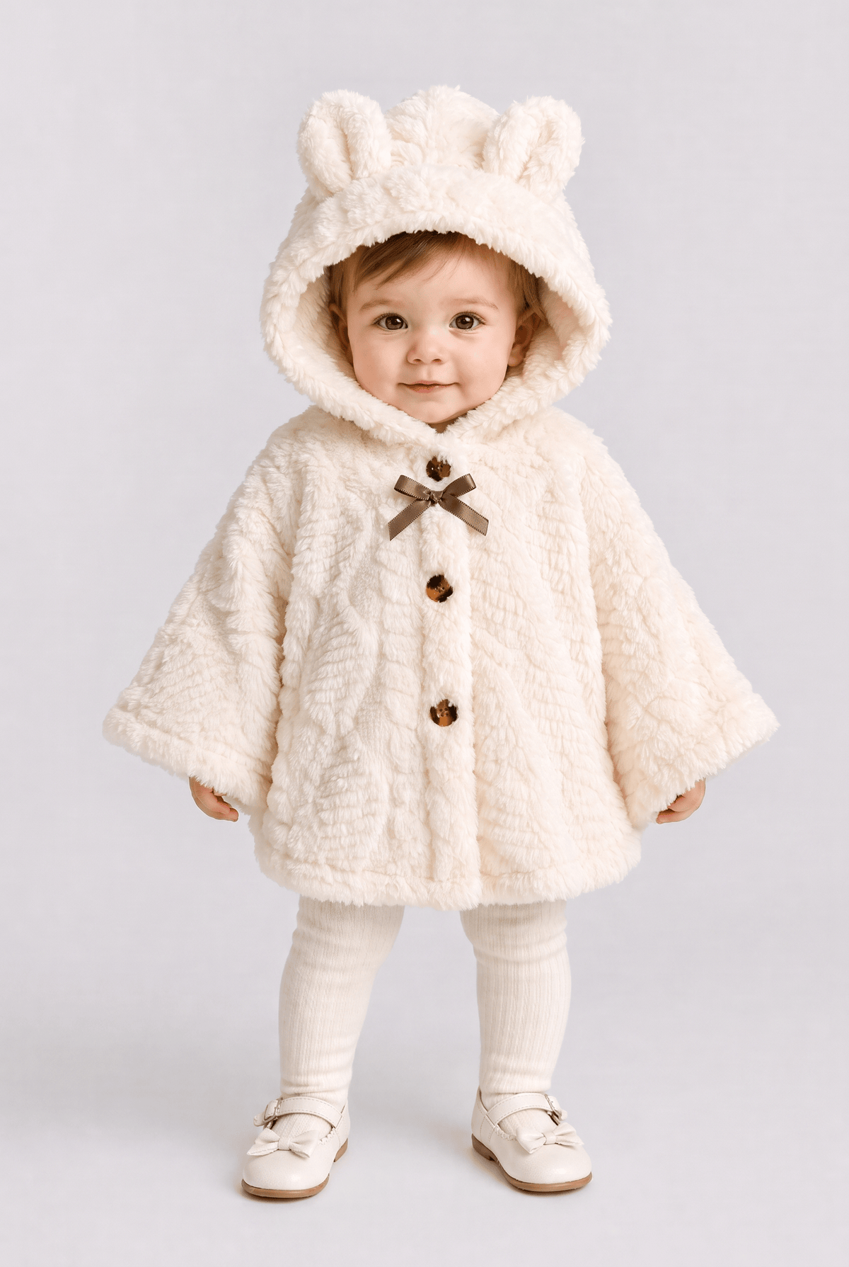 Poncho Bébé Hiver à Capuche