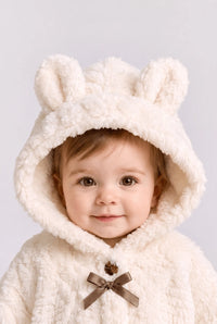 Poncho Bébé Hiver à Capuche
