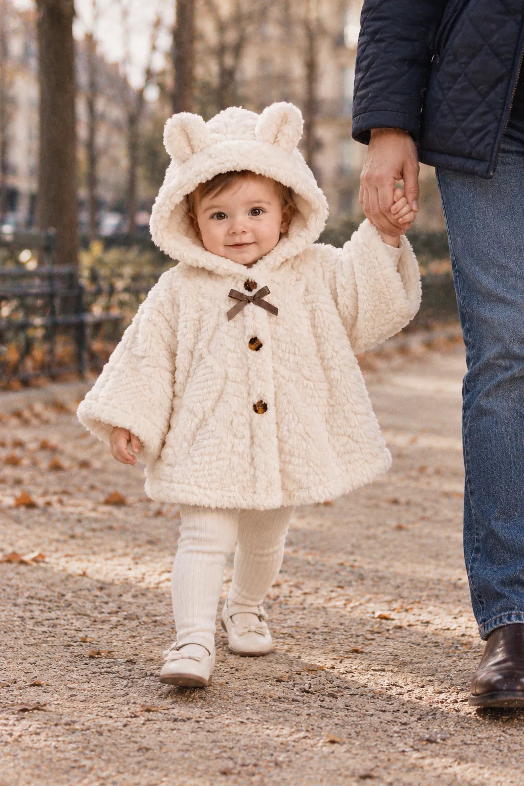 Poncho Bébé Hiver à Capuche