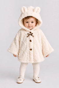 Poncho Bébé Hiver à Capuche