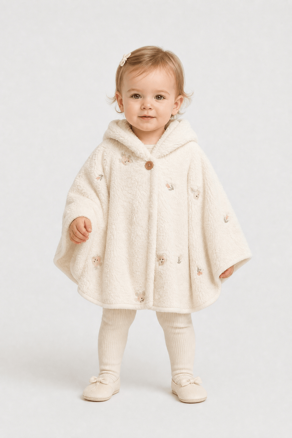 Poncho Bébé Polaire Capuche