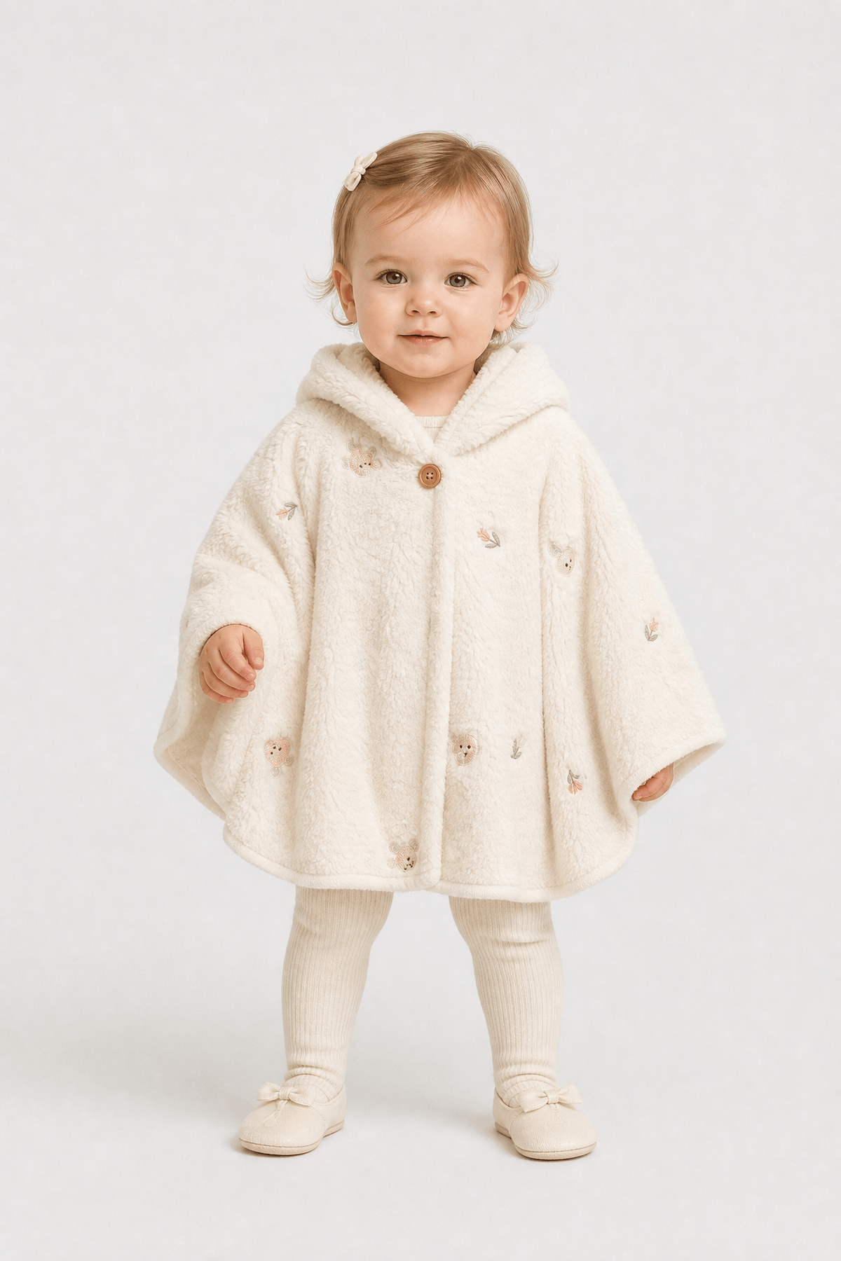 Poncho Bébé Polaire Capuche
